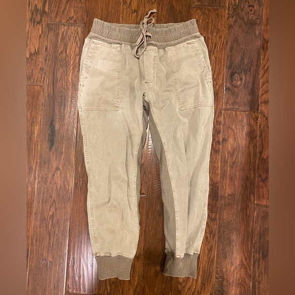 James Perse Pants & Jumpsuits James Purse Mixed Media Pant In British Khaki Poshmark